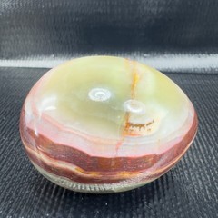 Hand Carved Italian Marble Stone Multicolored Swirl Heavy Egg Paperweight VTG