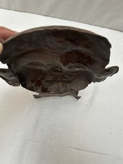 Vintage Hand Hammered Copper Face Mask Wall Art Jamaica 1967 Folk Art