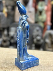 Ancient Egyptian Horus Falcon Statue Rare Lapis Lazuli Pharaonic Figurine BC
