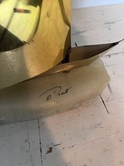 Vtg DeMott And Signed Brass Metal Sail Boats Nautical Sailing MCM Lot of 3 70s