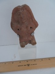 Pre Columbian Peru Warrior Head on Stand