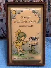 Vintage Hallmark Joan Walsh Anglund Small Wooden Picture 1975