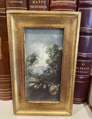 Vtg Italian Florentine Gold Gilt Framed European Landscape Print Art 4×6″