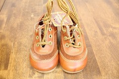 Vintage Genuine Leather Baby Shoes – Made in USA – NWT – Nursery Decor / Props