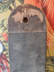 Antique late 19th century Oakleys Wellington knife polish board oak and leather