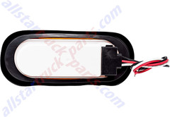Qty 2 6″ Mid Turn Signal Amber Marker Light Rubber Mount 18 LED W/Reflex Lens Un