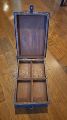 SCANDI BOX vtg swedish jewelry chest scandinavian denmark wood painting norway