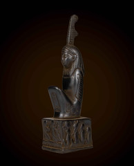 Authentic Ancient Egyptian Stone Goddess Ma’at Seated Statue Figurine Rare BC