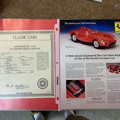  Danbury Mint 1:24 1958 Ferrari 250 Testa Rossa w/ Original Paperwork