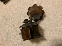 Miniature Durham Industries Cash Register and A Unbranded Victrola Lot of TWO