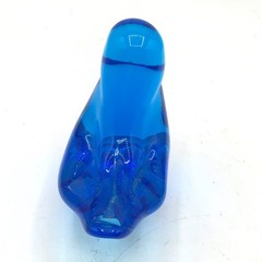 Hand Blown Art Glass Bluebird Of Happiness Signed By Leo Ward