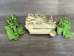 Vtg 1970s Homco Kitchen Wall Plaques Set of 3 Lobster Fruit Basket Vegetables