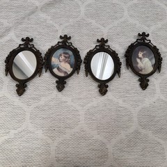 Vintage – Ornate Italian Brass Wall Decor Frame Set Victorian & Edwardian Era