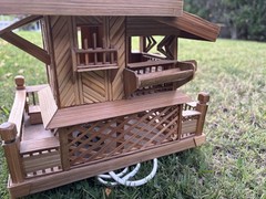 Traditional Intricate Asian/Doll Model house made of bamboo – has light inside