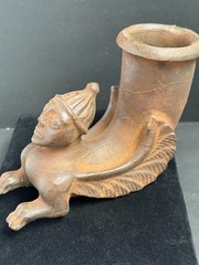 Ancient Near Eastern Greco-Roman Style Stone Rhyton in the Form of a Sphinx