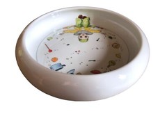 Suisse Langenthal Child’s Bowl-Girl Clown Juggling-Folk Art Switzerland 6.75″
