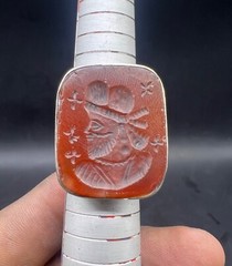Beautiful Sasnian Dynasty Old Carnelian Agate Pure Sliver Antique Ring