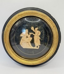 Vintage Sungott Art Studios New York Neoclassical Cameo Relief Wall Plaque Gilt
