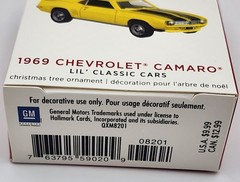 2020 Hallmark Keepsake Ornament 1969 Chevrolet Camaro Lil Classic Cars 3rd