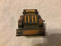 Miniature Durham Industries Cash Register and A Unbranded Victrola Lot of TWO