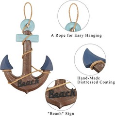 Nautical Wooden Ship Wheel 13″ Wall Art Decor