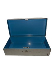 Vintage Metal Steel Storage Box No Key