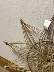 Vintage Ratan Boho Wall Hanging Starburst From 1980’s