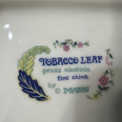 VTG 1970’s BOHO CHIC COVERED TOBACCO LEAF DISH~BY SEYMOUR MANN FINE CHINA~RARE
