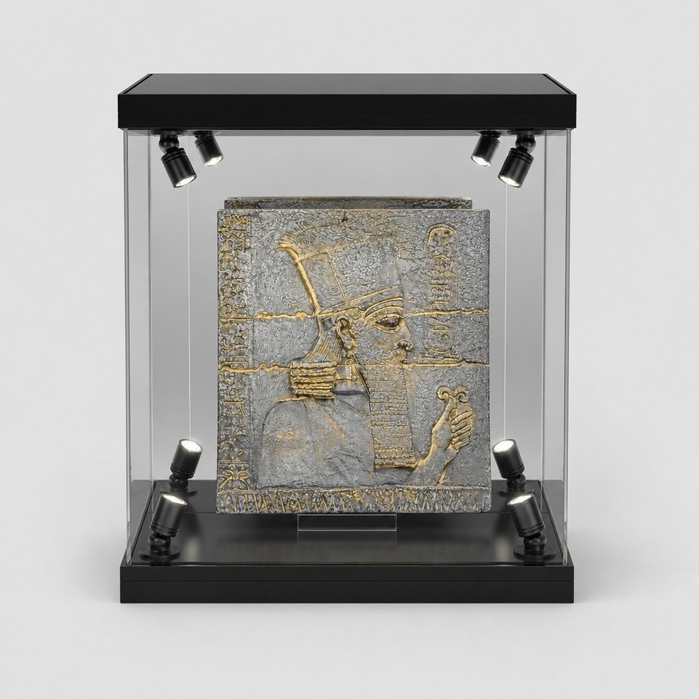 Near Eastern Inspired Ancient Anunnaki Tablet Recreation w/ Museum Display Case