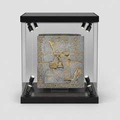 Near Eastern Inspired Ancient Anunnaki Tablet Recreation w/ Museum Display Case
