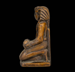 Ancient Egyptian King Khufu Kneeling Statue Pharaonic Pharaoh Stone Artifact BC