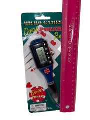 NEW NOS Digital POKER Pen Blue MICRO GAMES Handheld Fun