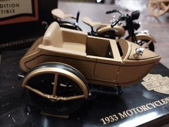 1933 Motorcycle Side/Car Bank Ultra Classic Marble Granite Base Harley
