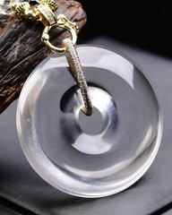 Natural White Quartz Carved Pendant