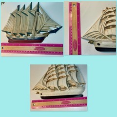 Vintage Burwood Nautical Clipper Ship Wall Plaque Set – Set of 4 – Made in USA