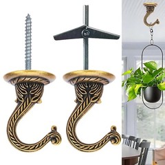 Antique Ceiling Hooks for Hanging Plants, Decorative Metal Wall Ceiling Brackets