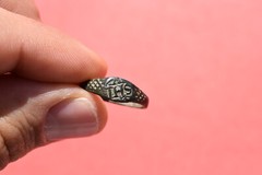 1600s IHS JESUIT RING FOUND † ANTIQUE 17TH CENTURY BRONZE RING OMEGA TYPE †