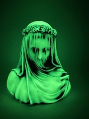 Neil Eyre Designs Halloween horror Ghost Veiled Woman Lady Veil Glow in dark