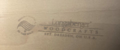 Longaberger Woodcrafts Lid- 2010 Halloween Treats Basket-Whitewashed-Pre-owned!
