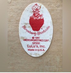 Set 4 Vintage Strawberry Shortcake Reverse Painted Glass Pictures 1980 ORIGINALS