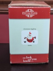Jiggling Santa Fitz & Floyd Gift Gallery Christmas Bobblehead Ceramic Figurine