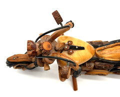 Motorcycle 10” Cycle Lights Vintage Classic Wood Model Decorative Collectible