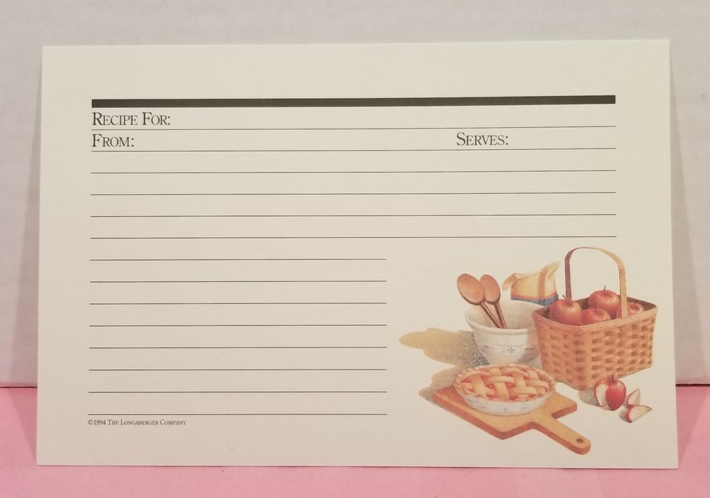 Longaberger Basket 25 NEW 4×6 LARGE Shades of Autumn Recipe Cards Kitchen Baking