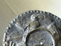 AMAZING PRE-COLUMBIAN SILVER INCA BIRD EFFIGY PENDANT OR GORGET FROM PERU, COA