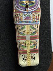 Vintage Egyptian Sarcophagus Tin Box British Museum Souvenir for Archaeologist Y