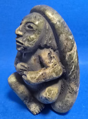 PRE-COLUMBIAN MAYAN STONE DIGNATARY FIGURE