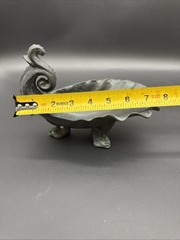 VTG Maitland Smith Hand Made Bronze Shell Footed Serpent Fish Trinket Dish Art