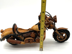 Motorcycle 10” Cycle Lights Vintage Classic Wood Model Decorative Collectible
