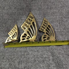 VTG MCM LOT Homco Brass Butterfly Flowers Gold Metal Wall Sconces & Art Decor