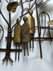 Vtg 1974 ENESCO Imports 3D Metal Wall Decor Art Sculpture Cafe Bar Theme